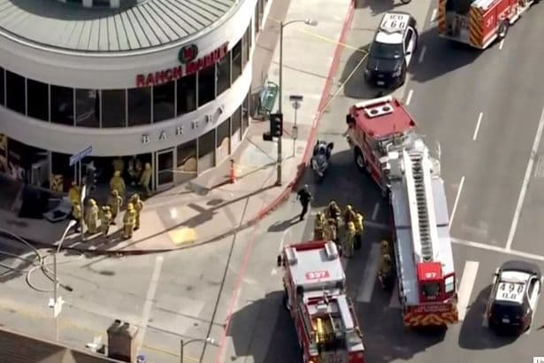 Three dead and seven injured after car smashes through front of Asian supermarket