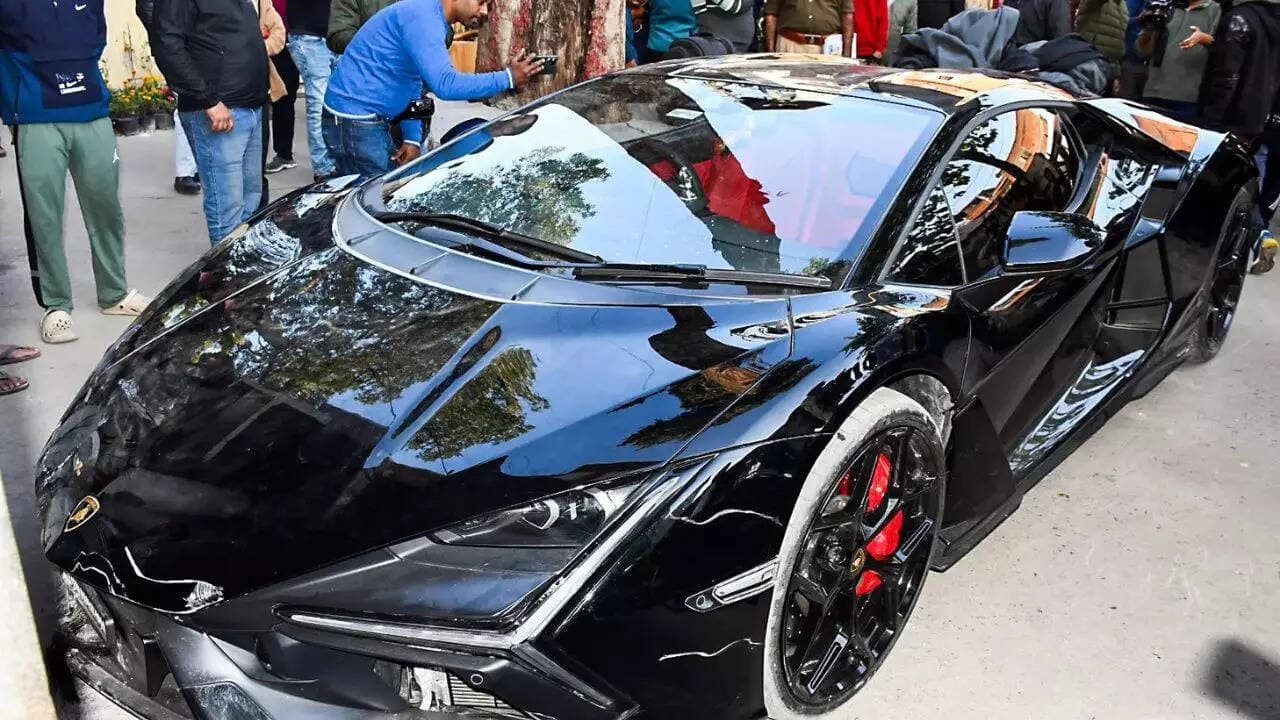 6 hurt as Lamborghini rams auto, bike in Kanpur; tycoon's son named in FIR