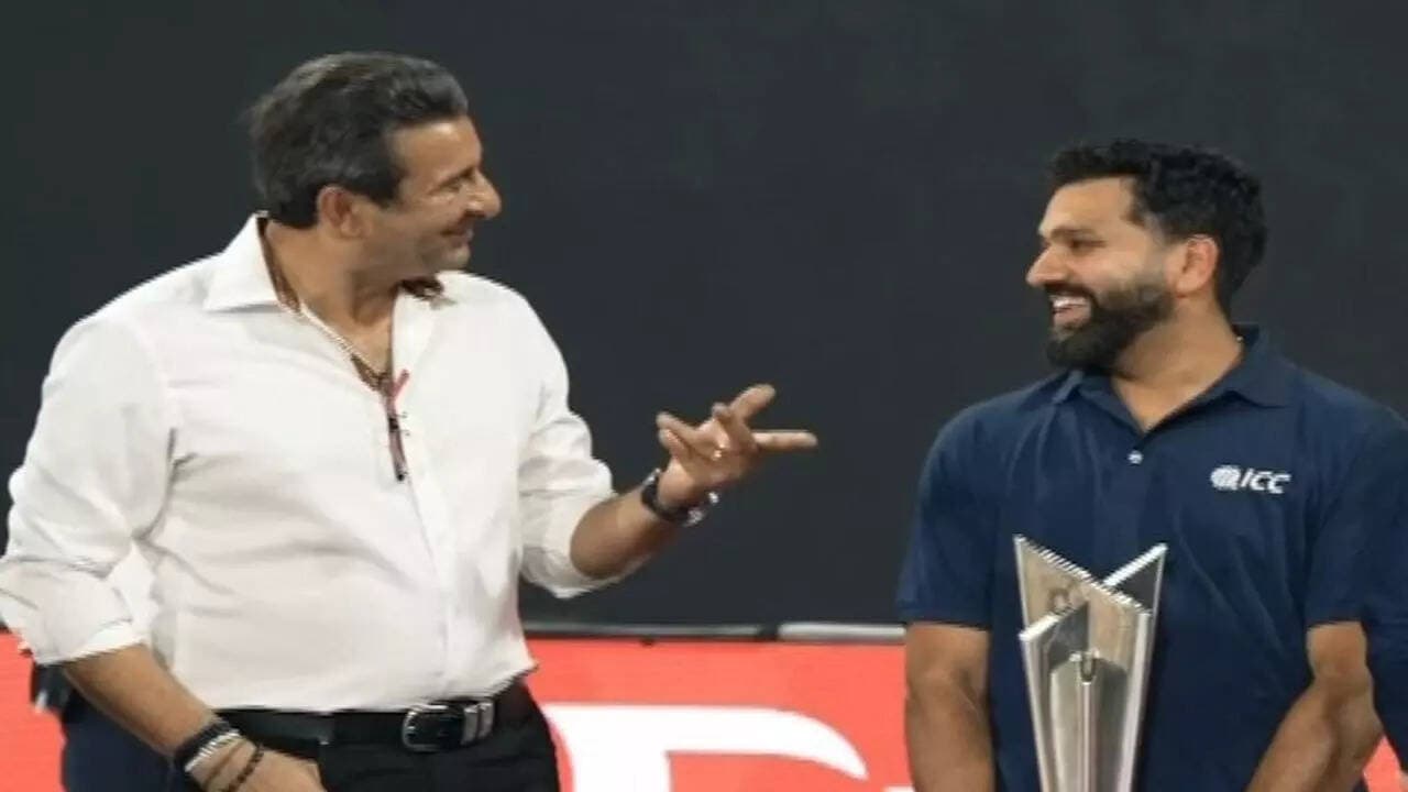 Amid no-handshake row, Rohit Sharma's hug with Wasim Akram goes viral in Colombo - watch