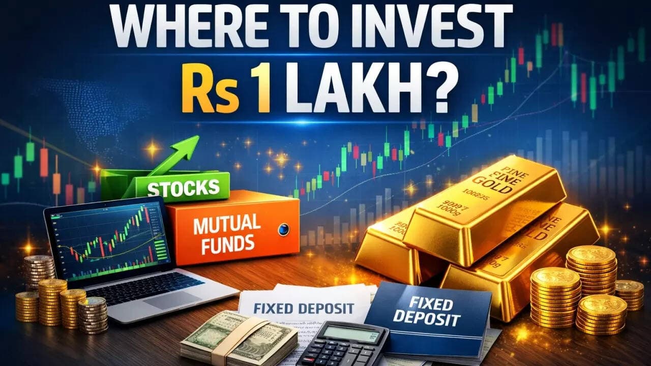 Where to invest Rs 1 lakh - gold, silver, stocks, mutual funds? Experts decode right mix
