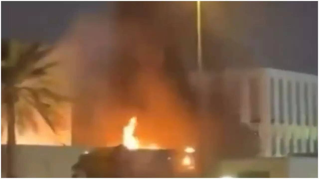 Watch: Flames, black smoke rise near US Consulate in Dubai after drone strike