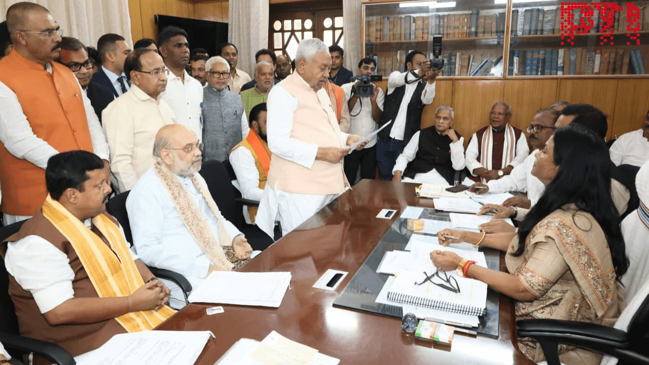 With Amit Shah by his side, Bihar CM Nitish Kumar files nomination for Rajya Sabha