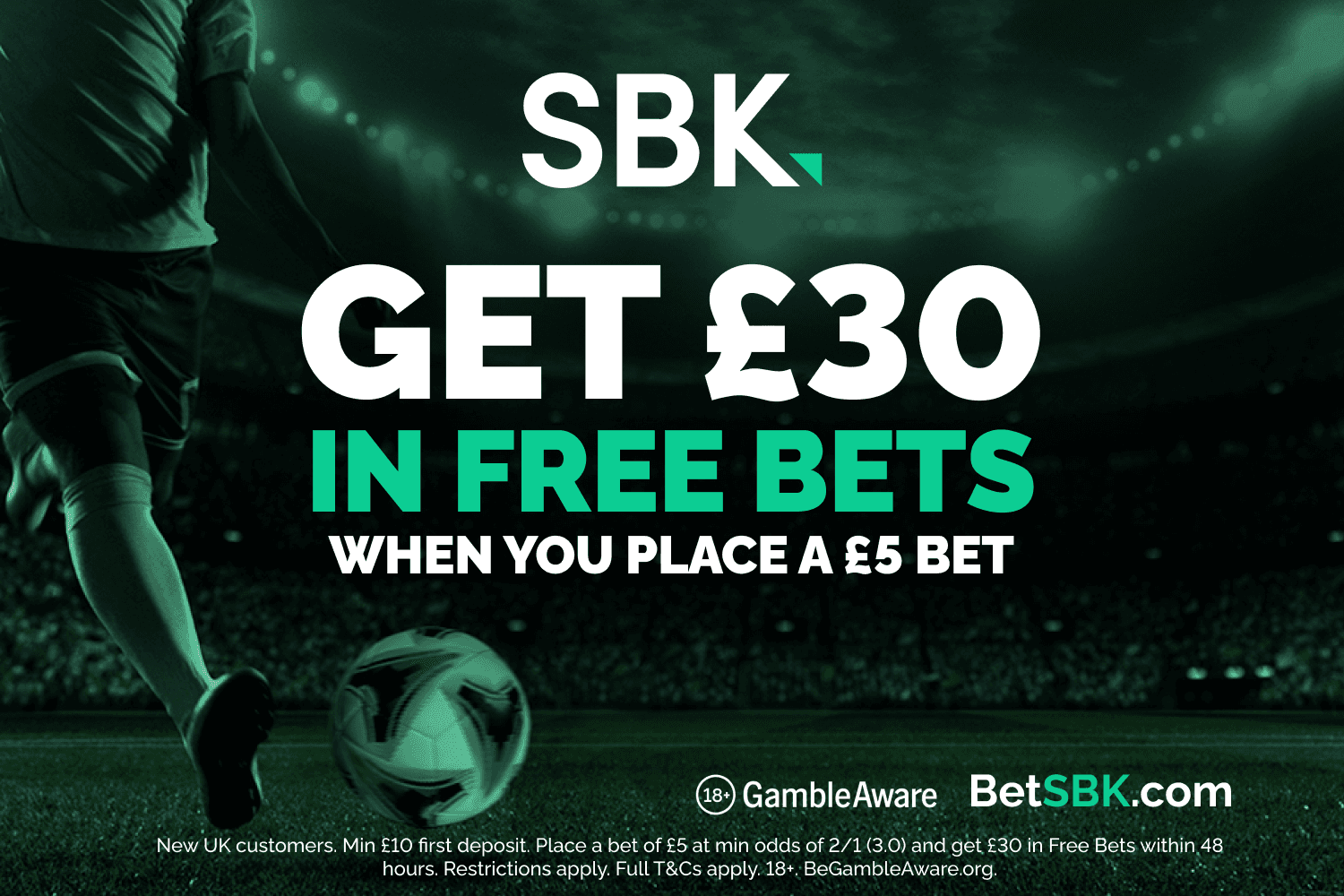 Chelsea vs PSG: Bet £5 on football and get £30 in free bets with SBK