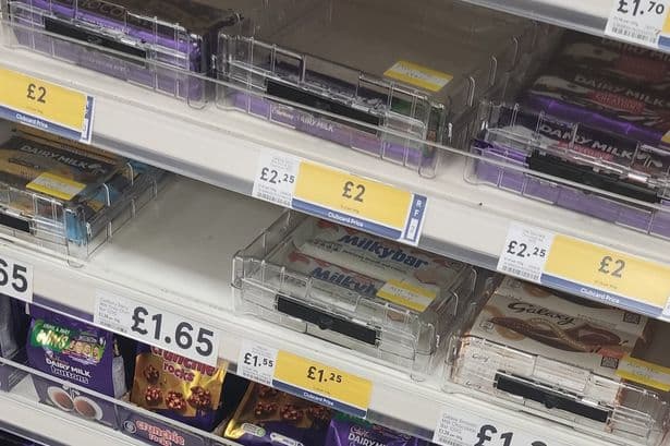 Shops forced to lock chocolate in plastic boxes to stop surge of thefts