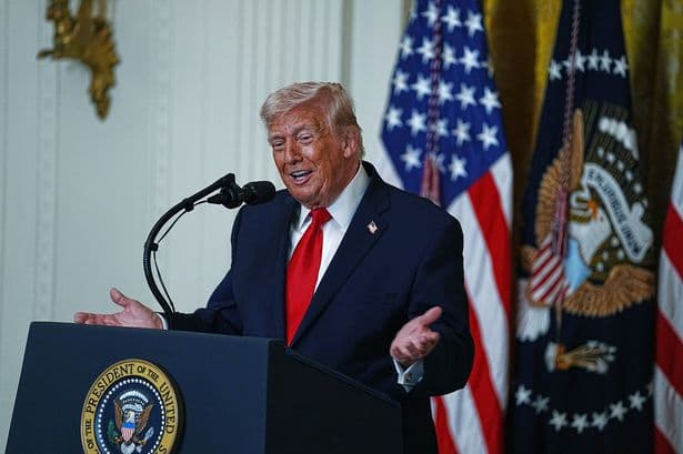 Donald Trump's unhinged day as he moans he can't leer at women at Women's History Month event