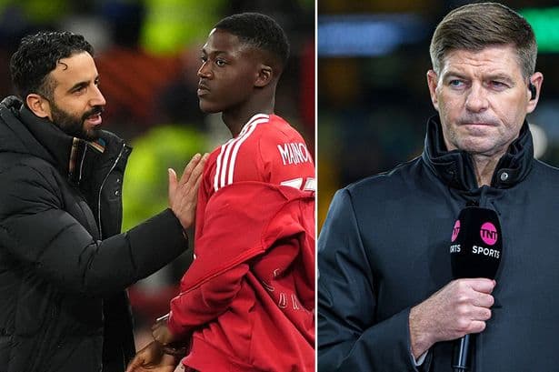 Steven Gerrard blasts Ruben Amorim over treatment of Kobbie Mainoo - 'Out of order'