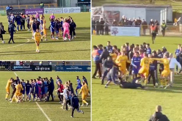 National League clash ends in brawl likened to '3am city centre stuff' as players separated